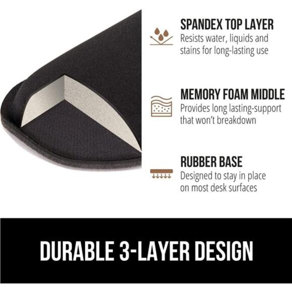 Gorilla Grip Silky Gel Memory Foam Wrist Rest for Computer Keyboard - Picture 6 of 7